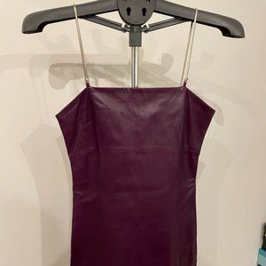 Versac Leather Dress DARK PURPLE
